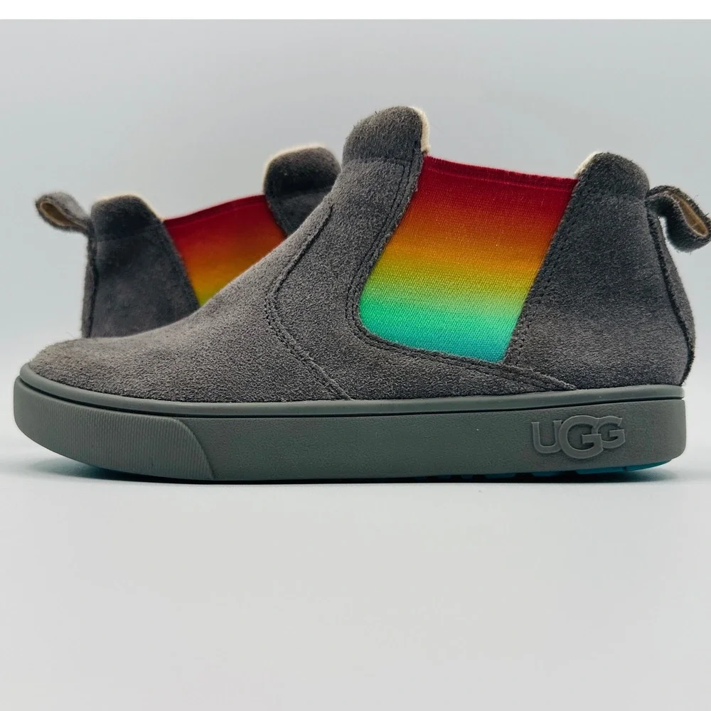 UGG Hamden II Toddler Chelsea Boots‎ Slip On Zipper Gray Multi Size 12
